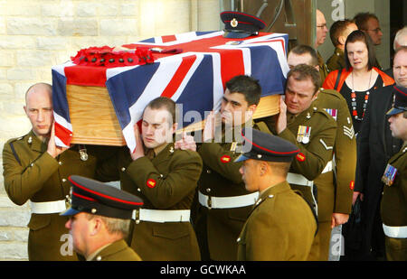 Le sapeur William Blanchard funeral Banque D'Images