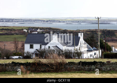 Pub et restaurant primé White Eagle à Rhoscolyn, Anglesey. Banque D'Images