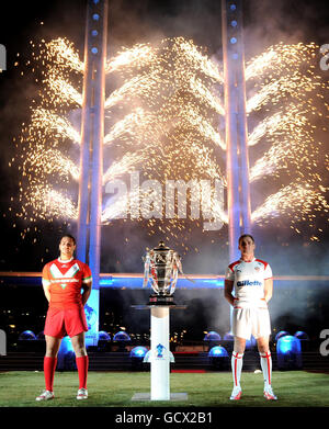 Ligue de Rugby - Coupe du Monde de Rugby 2013 - Lancement MediaCityUK Salford Banque D'Images