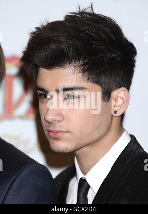 Zayn Malik arrive pour la première des chroniques de Narnia: Le Voyage de l'Aube TReader à la place Odeon Leicester Banque D'Images