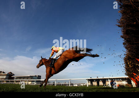 Jockey Rhys Flint sur Estates récupération pendant la handicap Sportingbet.com Barre de suspension Banque D'Images