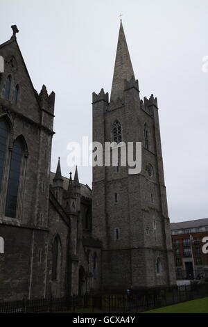 Vue de la Cathédrale St Patrick, Dublin, Irlande Banque D'Images