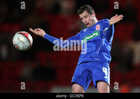 Football - championnat de la npower football League - Doncaster Rovers v Middlesbrough - Keepmoat Stadium. Matthew Bates, Middlesbrough Banque D'Images