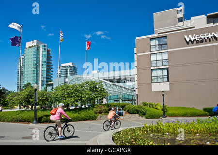 Hôtel Westin Bayshore à Coal Harbour, Vancouver C.-B. Canada de fantaisie hotel and conference cente.par le front de mer Banque D'Images