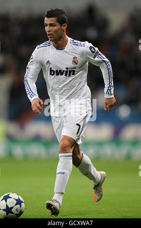 Football - Ligue des champions de l'UEFA - Real Madrid / AJ Auxerre - Santiago Bernabeu. Cristiano Ronaldo du Real Madrid Banque D'Images