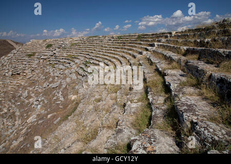 Théâtre de l'Ouest, le Musée et le site archéologique de Laodicée, Denizli, la Lycie, la Turquie, l'Asie Banque D'Images