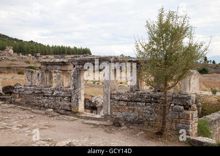 Tombeau, Hiérapolis, Pamukkale, Pamukkale, Turquie, Asie Banque D'Images