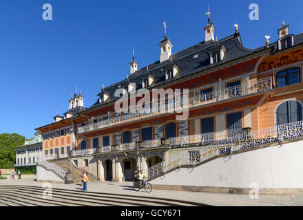 Dresde Palais Riverside (Wasserpalais) château de Pillnitz en Allemagne, Saxe Banque D'Images