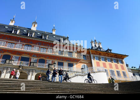 Dresde Palais Riverside (Wasserpalais) château de Pillnitz en Allemagne, Saxe Banque D'Images