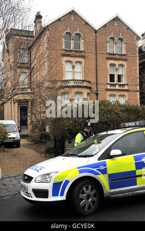 Un point de vue général de l'appartement de la victime de meurtre Joanna Yeates à Clifton, Bristol, après que son propriétaire Chris Jefferies a été arrêté pour suspicion de son meurtre. Banque D'Images