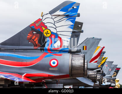 La queue à queue colorée ville de chasse à la Royal International Air Tattoo 2016. Banque D'Images