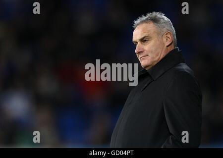 Football - championnat de la npower football League - Cardiff City v Leeds United - Cardiff City Stadium.Dave Jones, directeur de Cardiff Banque D'Images