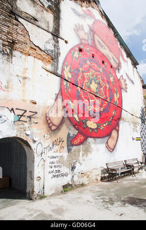 Vieille ville bâtiment de style portugais chino de Phuket à soi sur rommanee talang road à Phuket Town le 9 juin 2016 à Bangkok, Thaïlande Banque D'Images