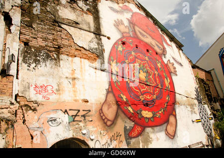 Vieille ville bâtiment de style portugais chino de Phuket à soi sur rommanee talang road à Phuket Town le 9 juin 2016 à Bangkok, Thaïlande Banque D'Images