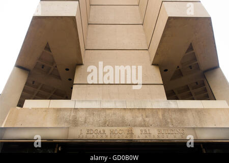 J Edgar Hoover signe du FBI Washington DC Banque D'Images