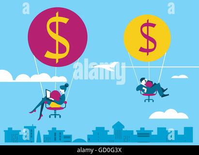 Abstract concept d'entreprise Illustration de Vecteur