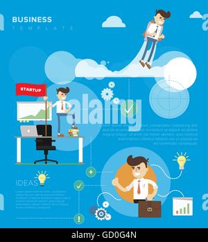 Business template infographie Illustration de Vecteur
