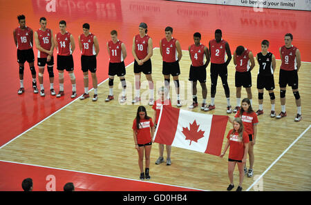 Gatineau, Canada. 09 juillet 2016. Les U21 Men's Continental Championship aura lieu à Gatineau, du 5 juillet au 10 juillet 2016. Créé par la NORCECA en 2006, ce sera la deuxième fois que l'événement biennal est organisé au Canada. Credit : imagespic/Alamy Live News Banque D'Images