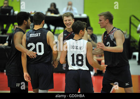 Gatineau, Canada. 09 juillet 2016. Les U21 Men's Continental Championship aura lieu à Gatineau, du 5 juillet au 10 juillet 2016. Créé par la NORCECA en 2006, ce sera la deuxième fois que l'événement biennal est organisé au Canada. Credit : imagespic/Alamy Live News Banque D'Images