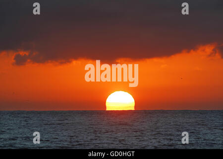 San Diego, CA, USA. 5 juillet, 2016. 5 juillet 2016 - San Diego, Californie, USA - Le soleil se couche à plage de Windansea dans la communauté de La Jolla San Diego. © Alfred KC/ZUMA/Alamy Fil Live News Banque D'Images