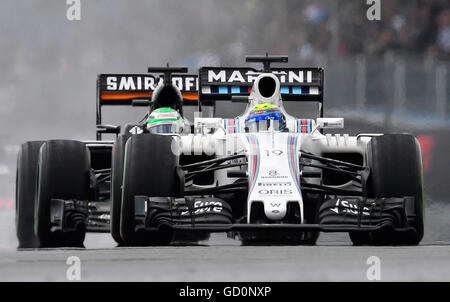 Silverstone, UK. 10 juillet, 2016. British Grand Prix de F1 à Silverstone UK Race Felipe Massa BRA Williams Martini Racing Crédit : Leo Mason/Alamy Live News Banque D'Images