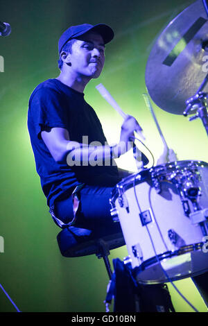 Monza Italie. 10 juillet 2016. Le groupe néerlandais procède à KLANGSTOF en live sur la scène du Parco di Monza au cours de l'I-Days Festival Crédit : Rodolfo Sassano/Alamy Live News Banque D'Images