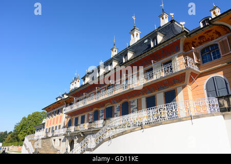 Dresde Palais Riverside (Wasserpalais) château de Pillnitz en Allemagne, Saxe Banque D'Images