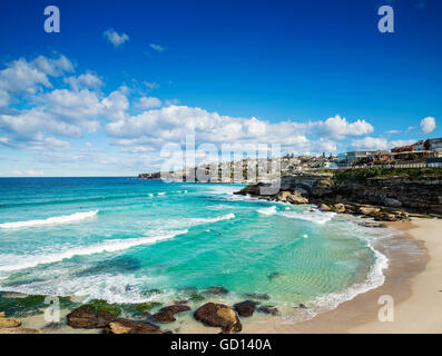 Vue sur la plage de tamarama près de bondi sur Sydney Australie coast Banque D'Images