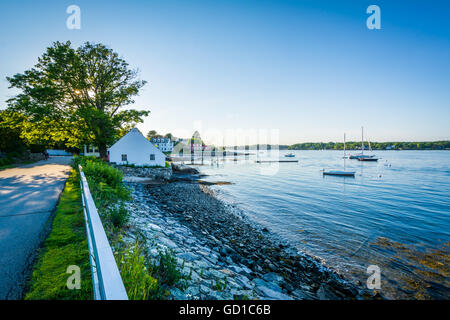 Le chemin River et la rivière Piscataqua, à New Castle, Portsmouth, New Hampshire. Banque D'Images