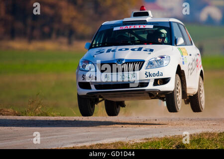 La voiture de sport au rallye automobile de Waldviertel, Basse Autriche, Europe Banque D'Images