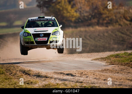 La voiture de sport au rallye automobile de Waldviertel, Basse Autriche, Europe Banque D'Images