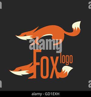 Fox logo conçu de façon simple, de sorte qu'il peut être utiliser pour de multiples propose comme marque, logo, symbole ou icône. Illustration de Vecteur