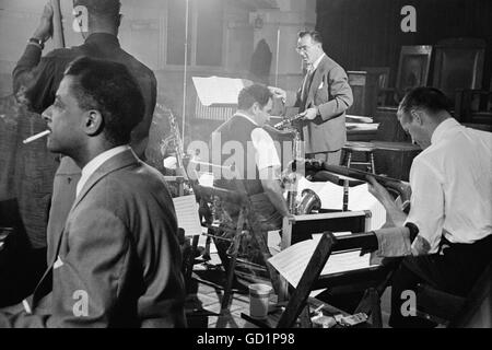 L'Orchestre de Benny Goodman en répétition Banque D'Images