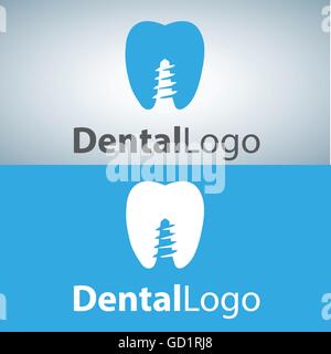 Logo dentaires conçus de manière simple de sorte qu'il peut être utiliser pour de multiples propose comme marque, logo, symbole ou icône. Illustration de Vecteur