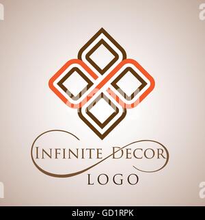 Infinite logo conçu de façon simple, de sorte qu'il peut être utiliser pour de multiples propose comme marque, logo, symbole ou icône. Illustration de Vecteur