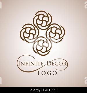 Infinite logo conçu de façon simple, de sorte qu'il peut être utiliser pour de multiples propose comme marque, logo, symbole ou icône. Illustration de Vecteur