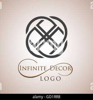 Infinite logo conçu de façon simple, de sorte qu'il peut être utiliser pour de multiples propose comme marque, logo, symbole ou icône. Illustration de Vecteur