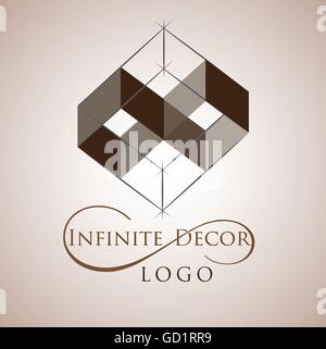 Infinite logo conçu de façon simple, de sorte qu'il peut être utiliser pour de multiples propose comme marque, logo, symbole ou icône. Illustration de Vecteur