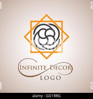 Infinite logo conçu de façon simple, de sorte qu'il peut être utiliser pour de multiples propose comme marque, logo, symbole ou icône. Illustration de Vecteur