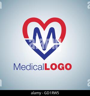 Logo médicale conçue de façon simple, de sorte qu'il peut être utiliser pour de multiples propose comme marque, logo, symbole ou icône. Illustration de Vecteur