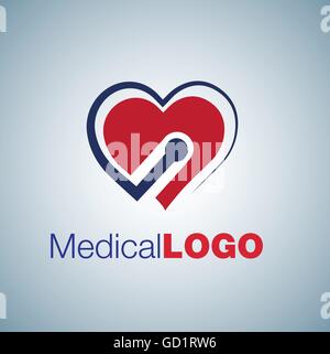 Logo médicale conçue de façon simple, de sorte qu'il peut être utiliser pour de multiples propose comme marque, logo, symbole ou icône. Illustration de Vecteur