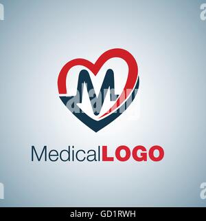 Logo médicale conçue de façon simple, de sorte qu'il peut être utiliser pour de multiples propose comme marque, logo, symbole ou icône. Illustration de Vecteur