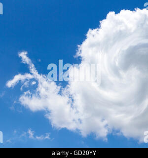 En forme de nuage comme un escargot contre un ciel bleu. Il peut être utilisé comme une affiche, papier peint design, t-shirts. Entièrement éditables. Banque D'Images