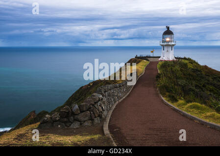 Phare du cap Reinga (Te Rerenga Wairua Phare), Péninsule Aupouri, Northland, île du Nord, Nouvelle-Zélande, Pacifique Banque D'Images