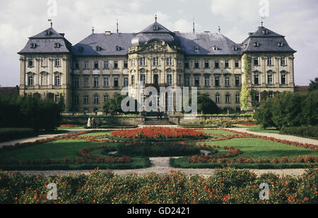 Géographie / Voyage, Allemagne, Werneck, châteaux, château de Werneck, vue extérieure, octobre 1957, droits supplémentaires-Clearences-non disponible Banque D'Images