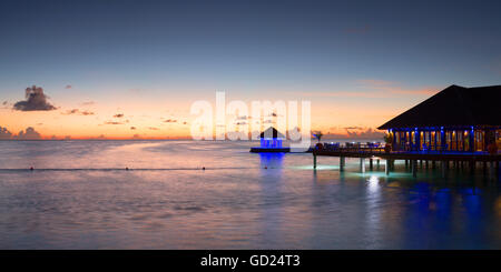 Beach garden and Spa Resort, South Male Atoll, Maldives, Atoll de Kaafu, de l'Océan Indien, l'Asie Banque D'Images