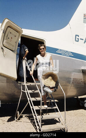 Transport / transport, aviation, passagers, débarquement touristique, aéroport, Palma de Majorque, Espagne, 1957, droits additionnels-Clearences-non disponible Banque D'Images