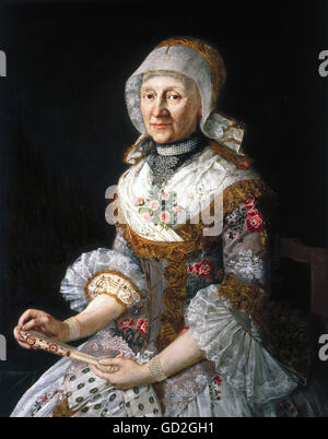 People, Women, 16ème - 18ème siècle, Katharina Küner en costume bourgeois, peinture, vers 1795, droits additionnels-Clearences-non disponible Banque D'Images