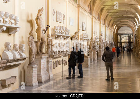 Le Musée Chiaramonti, Musée du Vatican, Rome, Italie. Banque D'Images