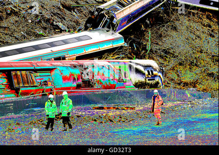 La Vierge de l'accident de train à Grayrigg près de Windermere Cumbria UK Banque D'Images